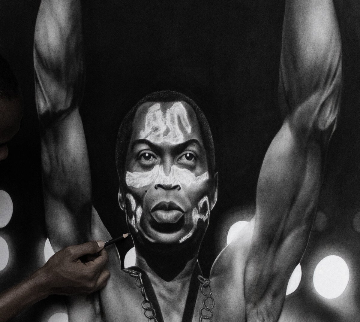 Hello, Twitter. I am Macaulay Barnabas Osagie. I am a Visual Artist. I just 'resurrected' the great Fela Anikulapo-Kuti. The art is titled: 'The Legacy'. It cost 0$ dollars to retweet. Thanks. #WeAreNigerianCreatives @gangwolf360 @THEREALSWIZZZ