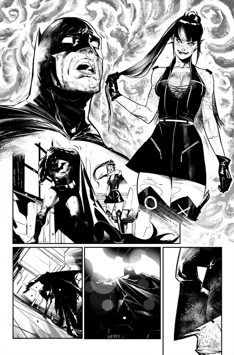 Throughout the entire Joker War I have worked on pages that I will never forget, I had to do them while here in Spain they were confining us because of the Covid, and everything was hard... Literally working on Batman has been my escape valve from this terrible situation 
