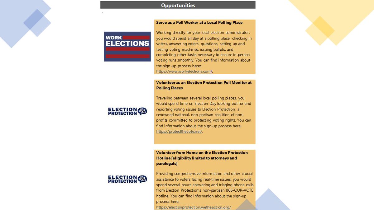 We all know that the upcoming election will be one of the most important – and controversial – elections in our lifetimes.   Allegations of “rigging” the outcome are already media fodder.   We've gathered some ways to get involved in election protection:
