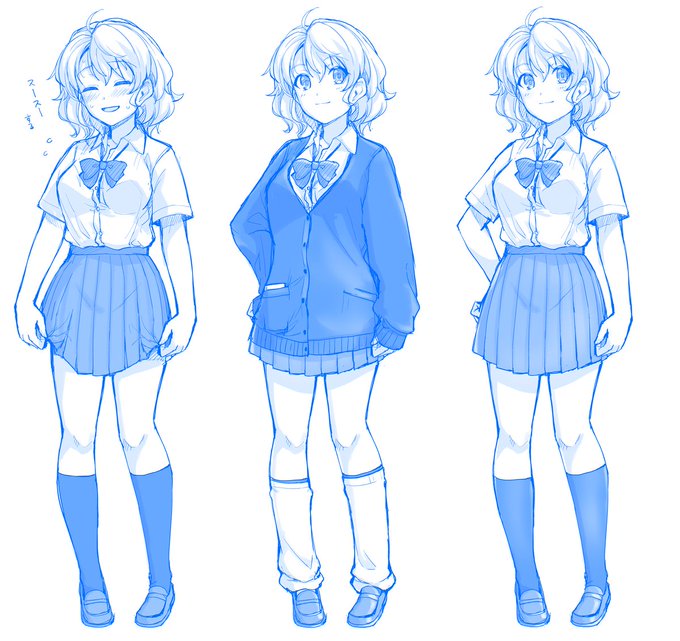 アバターの子デザイン 下書き 