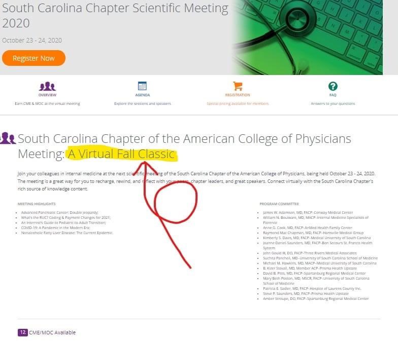 scchapterofacp's tweet photo. Hey y'all, hey!! Our Fall Meeting has "gone virtual"! Go here to get more info and register - don't miss it!
https://t.co/B57s6VVqUG https://t.co/8JS2cpsPLn