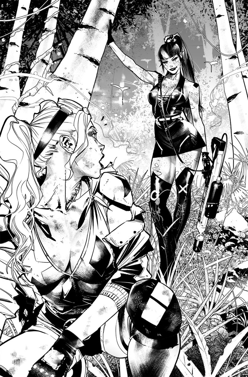 I have also been able to work first time on interiors with #Punchline.. As co-creator of her, without a doubt I am very happy with this, and his confrontation with #HarleyQuinn was a gift :)