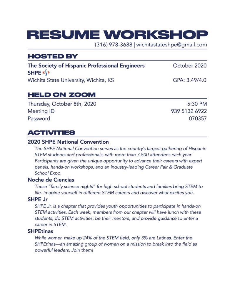 Wichita State SHPE tweet media