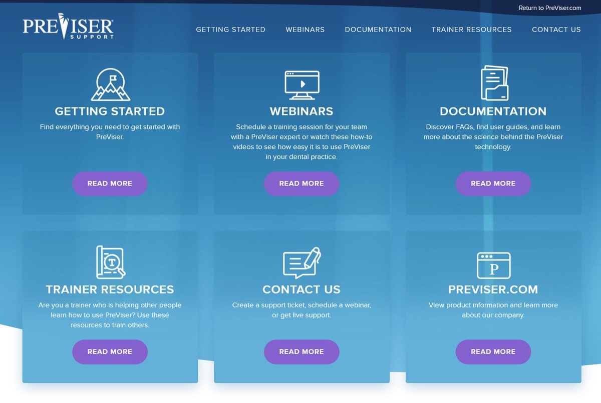 PreViserCorp's tweet photo. Access the new and improved PreViser Support Site! This site includes all of the resources you need to get started with and optimize use of your PreViser experience: https://t.co/vogn63174N #PreViserCorp #NewSupportSite https://t.co/iY2JHg3vIY
