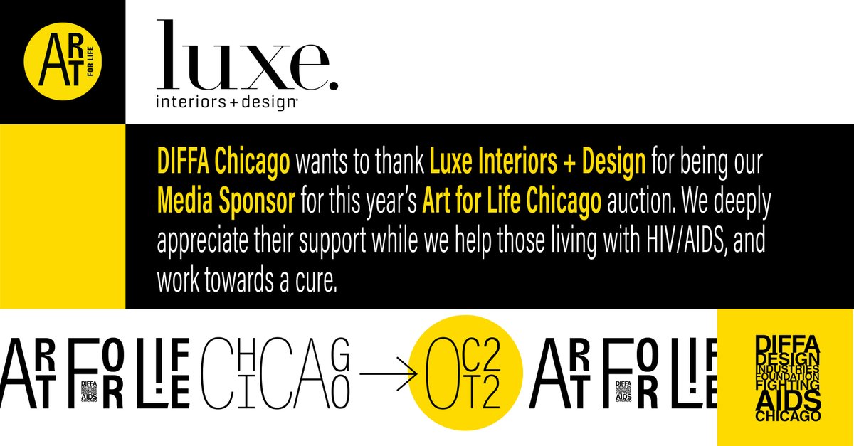 aflchicago's tweet photo. As our Media Sponsor for #AFLC 2020, @luxemagazine  helps @DIFFAChi promote this major event raising funds for grants that support those living with HIV/AIDS, and the search for a cure. Please help us with this important effort by donating. Text: AFLC2020 to 44-321 https://t.co/Fv36DWN0hM