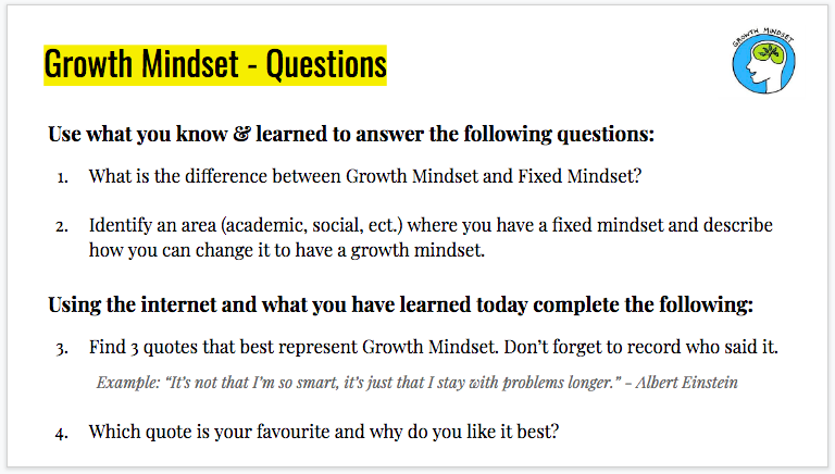 Looking more closely at the difference between a Fixed Mindset and a Growth Mindset. We made connections between <a href="/youcubed/">Youcubed</a> videos we have been watching in math. We also identified areas where we might have a fixed mindset and brainstormed how we could change our mindset <a href="/VEN_HDSB/">Virtual Elementary North</a>