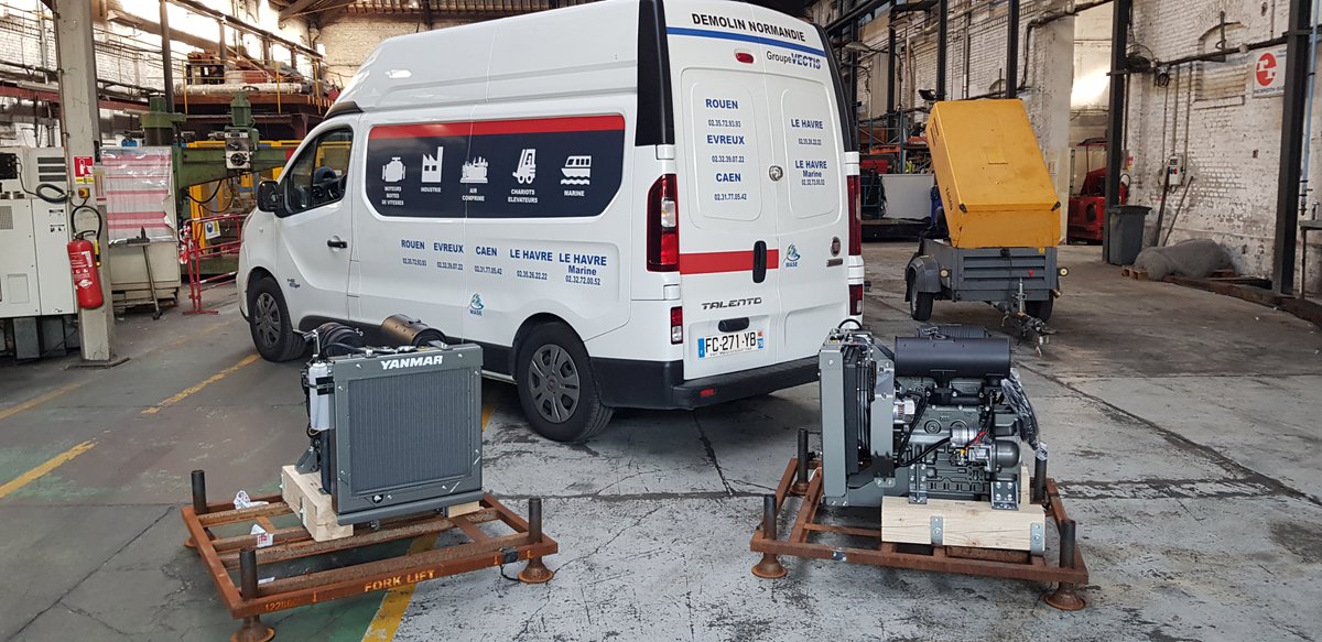 Demolin Normandie a fourni deux moteurs thermiques YANMAR 3TNV POWERPACK agréés aux nouvelles normes de pollution afin de remotoriser deux groupes hydrauliques. 

#demolin #normandie #vectis #vitamotor #rectification #moteurs