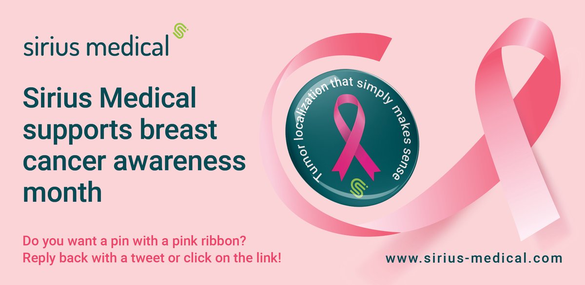 During #BreastCancerAwarenessMonth we support patients, physicians and health care organisations by giving a Sirius pin with a pink ribbon. Do you want a pink ribbon? Reply back to this tweet and we will contact you! 

#oncology #breastcancer #breastsurgery #surgeon #pintuition