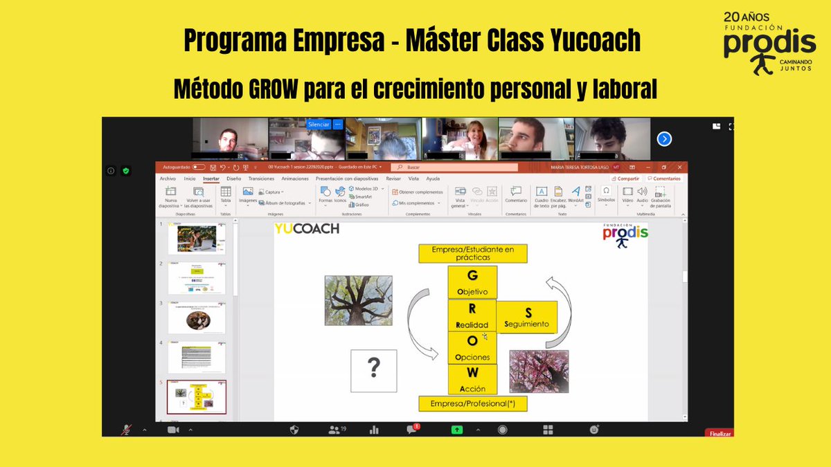 fundacionprodis's tweet photo. ¡Máster Class de @Yucoach1!
Maite Tortosa, ha querido compartir con los alumnos del Máster un proyecto de coaching a través del método GROW, que ayudará a los jóvenes a conseguir sus objetivos personales y profesionales. ¡Muchas gracias Maite!
#ProgramaEmpresa #SoyProdis https://t.co/8OlYvk8Lka