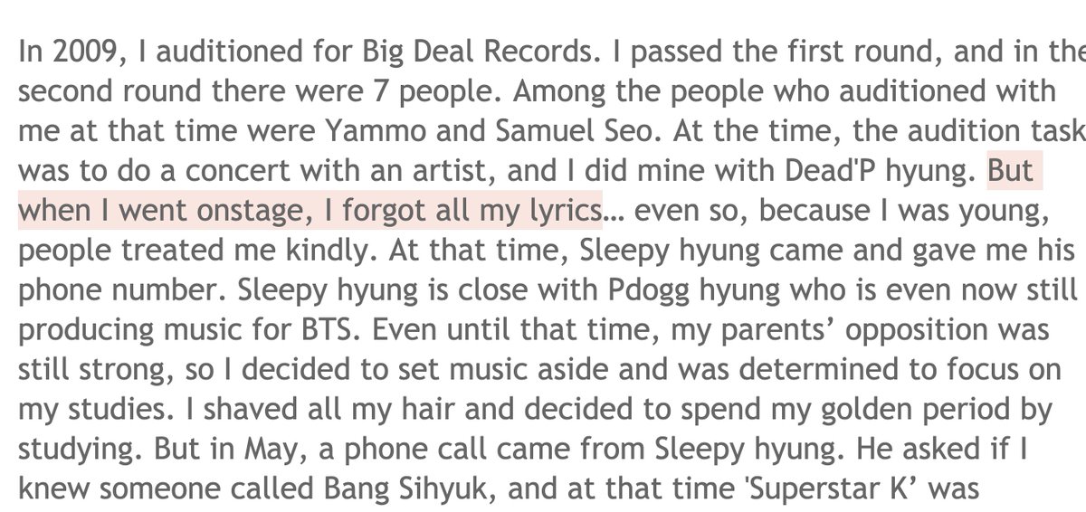 in august 2009 performed with a member of the Big Deal Squad, Dead’p. although namjoon said he “forgot most of the lyrics” when performing, sleepy from untouchable (a rap duo) asked for his contact information after the show.