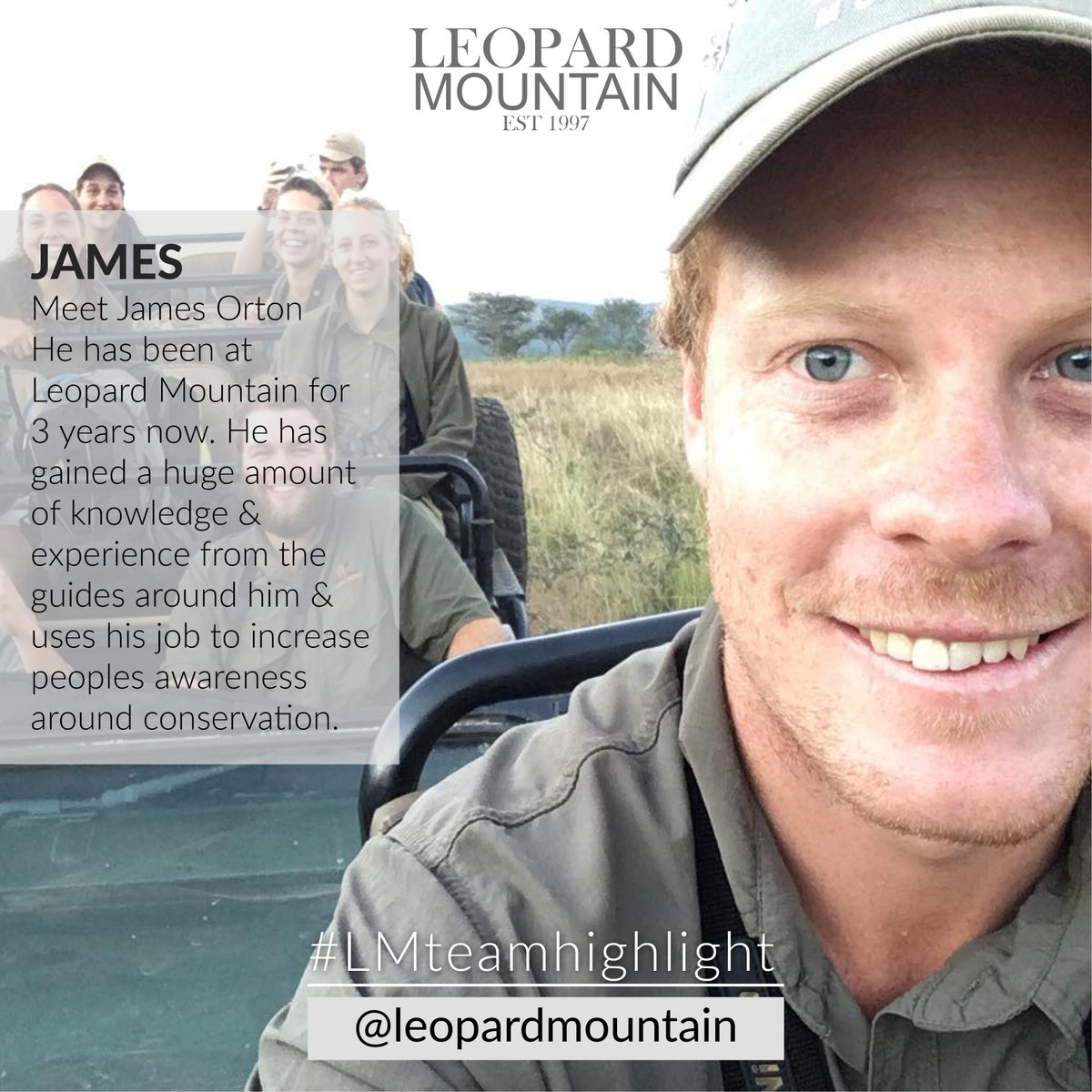 Our highlighted team member this month is James Orton!

#leopardmountain #LMteamhighlight