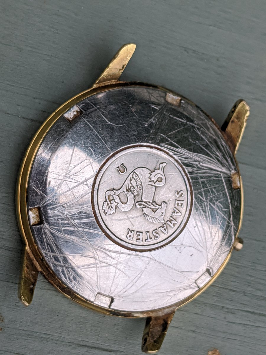 armstrongwatch's tweet photo. We recently did this case back restoration on a 60s Seamaster.  It looked a lot better without the scratches and gouge marks. https://t.co/SN2Sm1KVpK