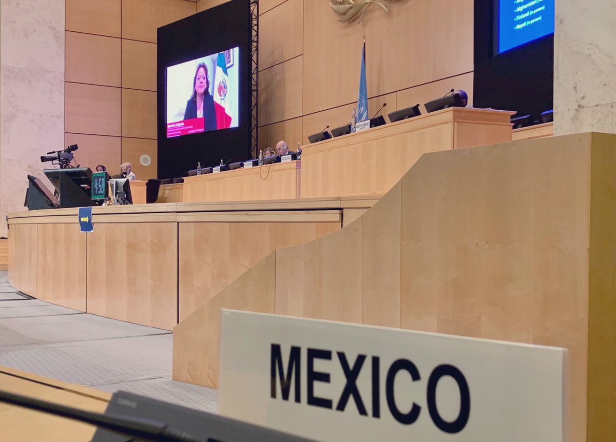 crisballinas's tweet photo. La subsecretaria @SRE_mx @marthadelgado durante la #Excom71 de la @Refugees a nombre del Estado mexicano refrendó, en apego en su tradición de asilo, el compromiso con la protección de las personas refugiadas, y a seguir trabajando en su inclusión. https://t.co/0sewb3xx3Z