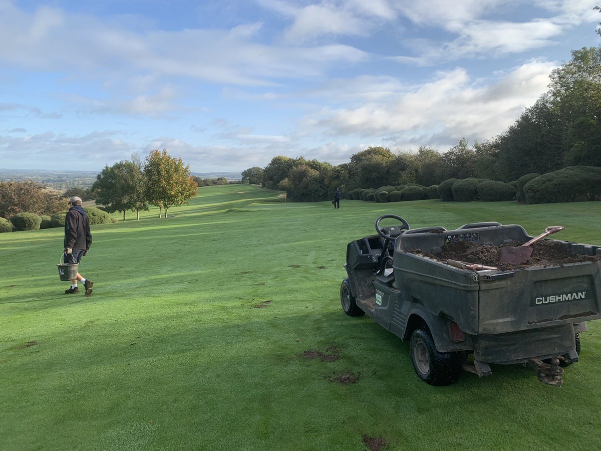 Not a bad morning, Got all the fairways divoted for the last time this year. @gandsgc @ClubGoring