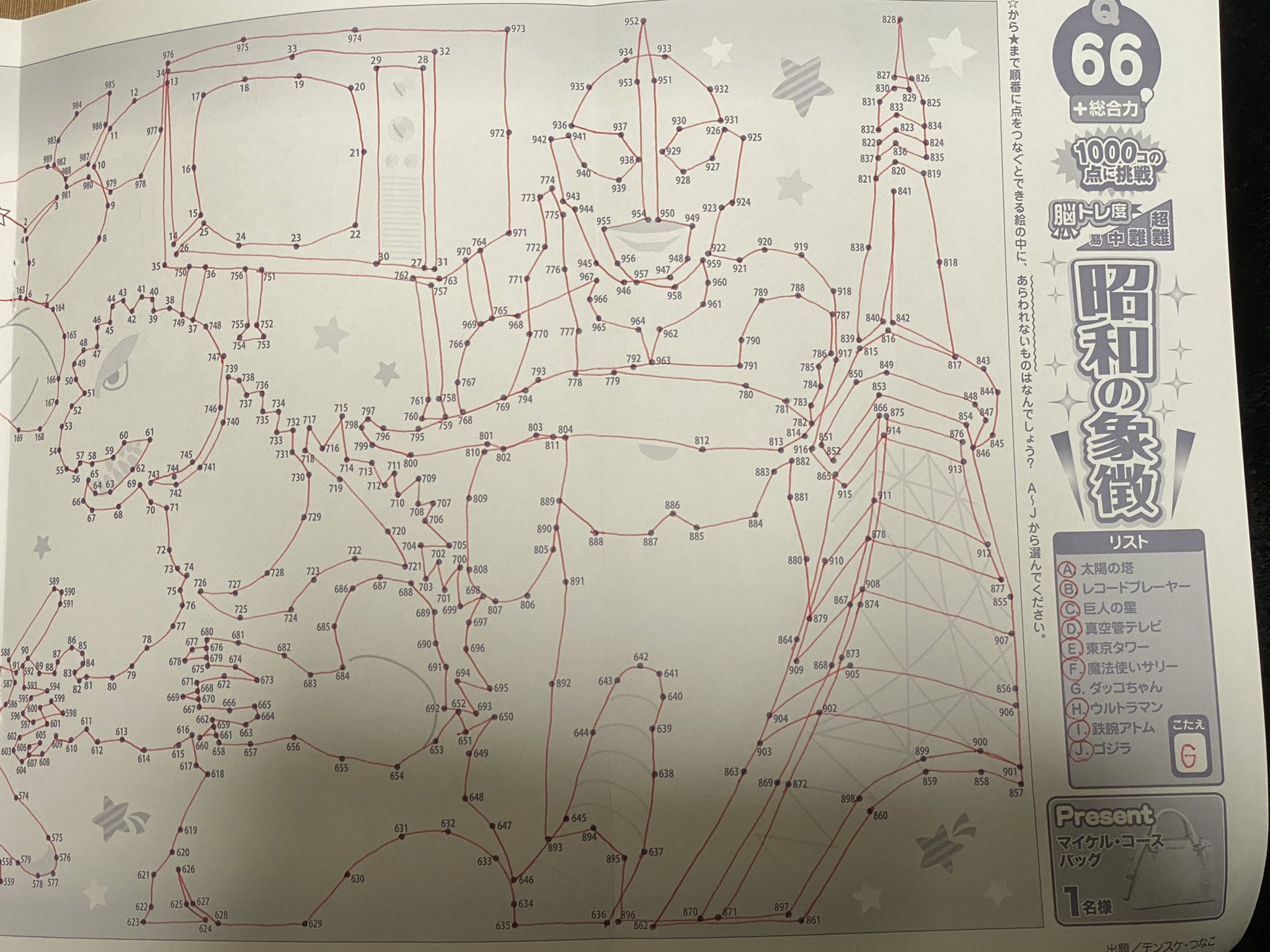 くみこ ガンプラ 点が1000個の 点つなぎ できた めっちゃ疲れたし時間かかった でも嬉しい てんつなぎ