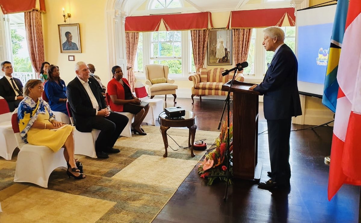 MarieLegault5's tweet photo. Feeling deeply touched by the friendship of the Government of Saint. Lucia.  A huge thank you for the wonderful event to bid me farewell. @PMAllenChasnet @SaintLuciaGov https://t.co/yel7eZMan3