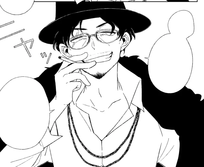 原稿の進捗なんですけど、いまだかつてまんがの中でれ～おじを真面目に描いたことがなくて、こんな真面目に描いてる…!って一人で感動してる。 