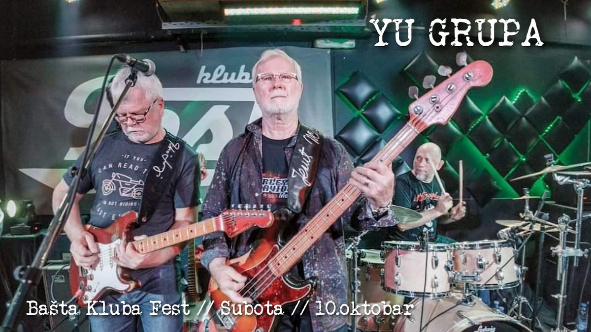 YU GRUPA <a href="/KlubFest/">Klub Fest</a>
Subota 10.oktobar
Ulaznice u pretprodaji po ceni od 1200 RSD
Info 063 700 81 50