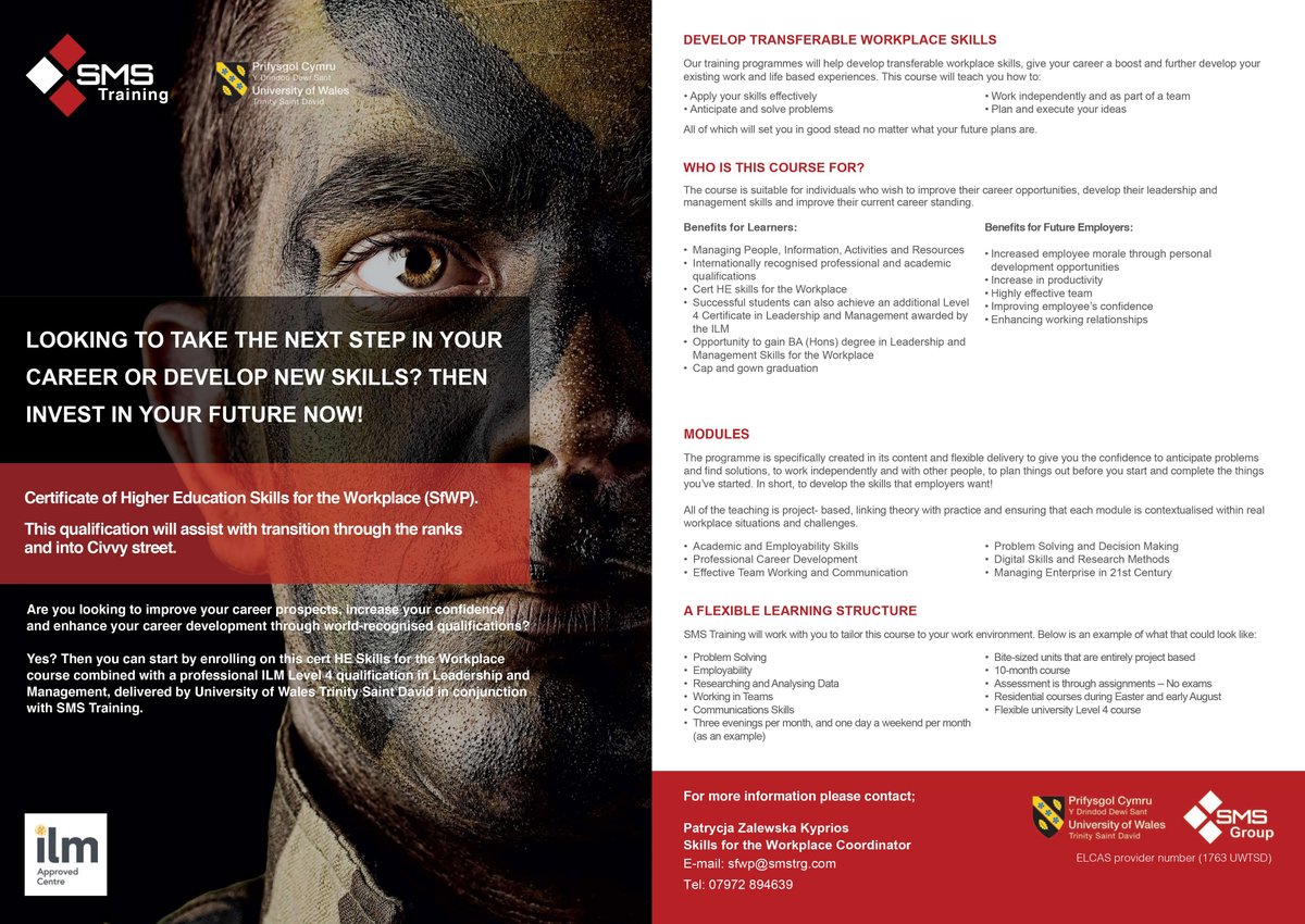 SMS Training is providing a CertHE Skills for the Workplace for Service Leavers and Veterans.
For more info visit: https://t.co/XEOmjIKEIW #servingthosewhoservedus #trainingcourse #certhe https://t.co/wTfkye3Psj