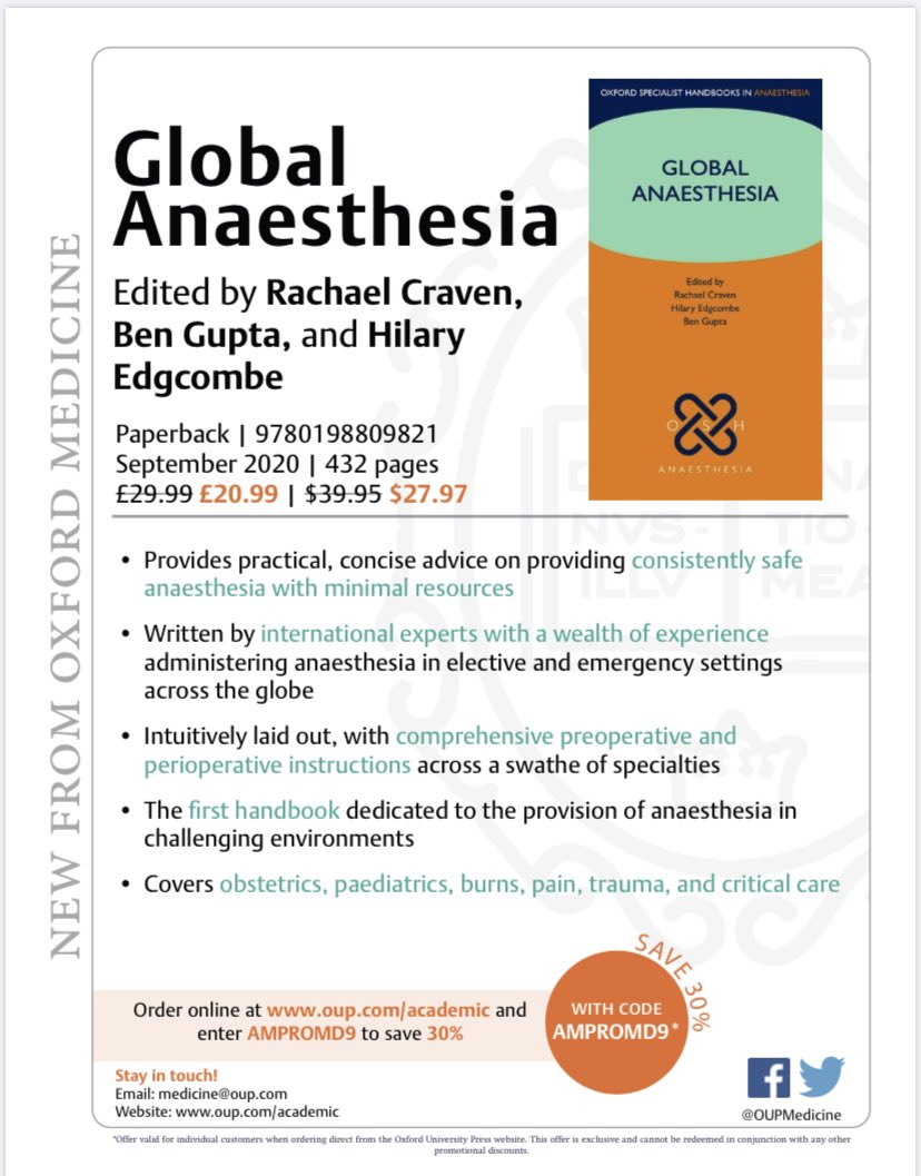 WorldAnaeSoc's tweet photo. Check out the new Global Anaesthesia oxford handbook. https://t.co/6fKQZeiupr