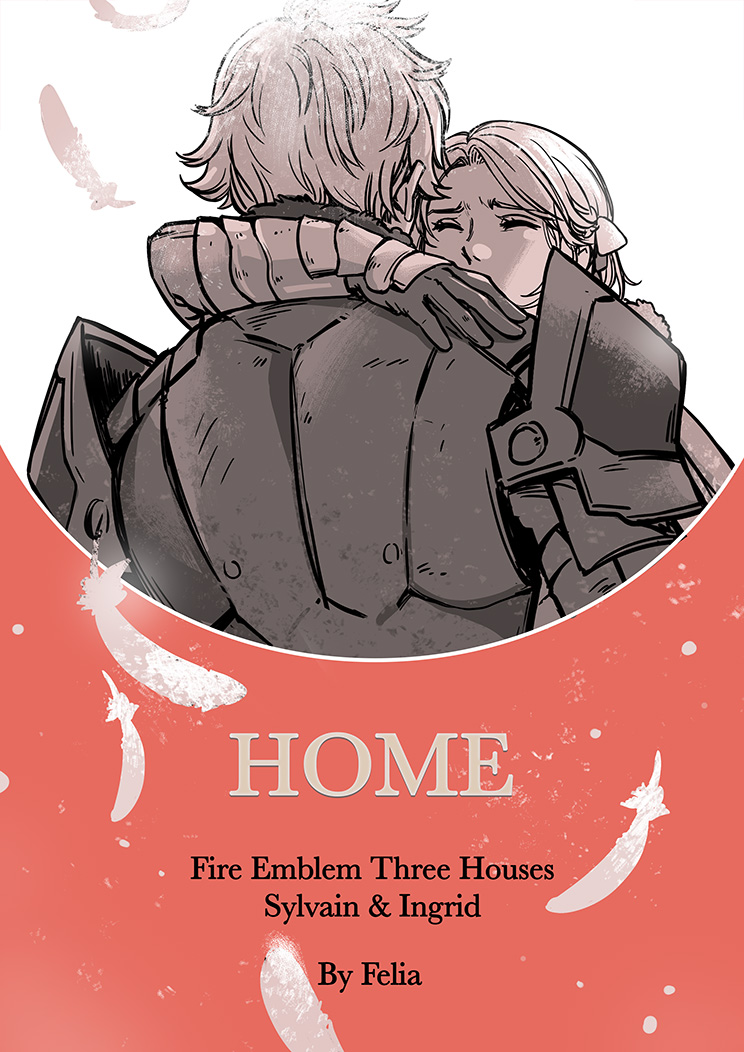 The comic PDF is here!
~ HOME ~
> Sylvain & Ingrid FE3H fancomic
> 16 pg with new arts
>  Extras: initial sketches and process shots

Download the PDF for free here but please consider supporting me! https://t.co/8fVvMXH73f ?

#FE3H #sylvgrid 