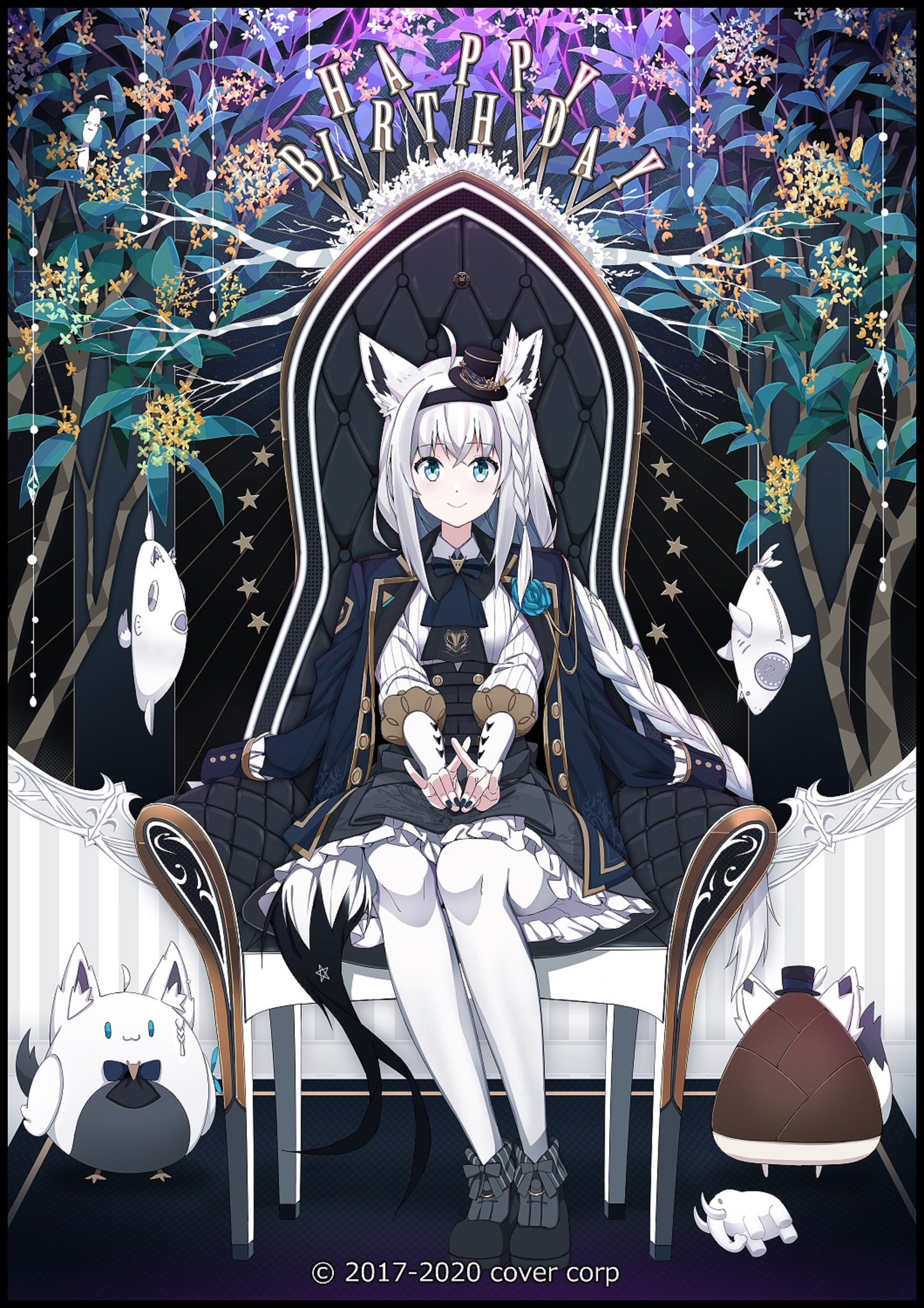 ホロライブ 白上フブキ 直筆サイン ポストカード 2020年 ホロライブ ホロライブ 白上フブキ 誕生日記念2020 直筆サイン入り