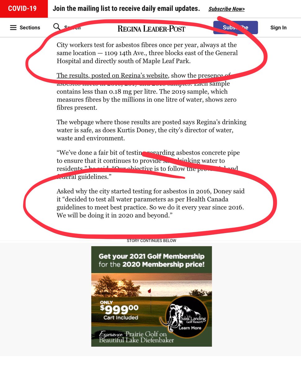 Asbestos In Water On Twitter This Page Requires Two Explanations First Why Does Yqr Test The Exact Same Location Every Year And One Test Annually There Are Close To 200 Ac Water twitter