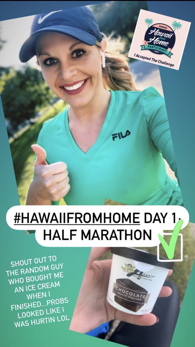 Needed a challenge so signed up for #hawaiifromhome - a virtual Ironman from home...on top of a busy work week haha. Day 1: half marathon✔️