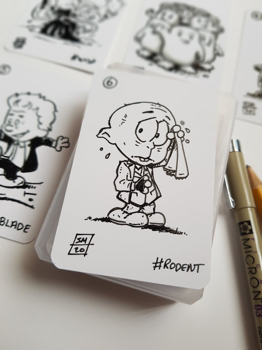 _Art_By_Steve_'s tweet photo. Day 6 of my #Inktober2020 playing card doodle challenge and the word prompt today is #Rodent
"To call Tivolians cowardly rodents was a disservice to Rodents!"
#DoctorWho #Inktober #InkArt #FanArt #InkDoodle #Gibbis https://t.co/xeCio3f93M