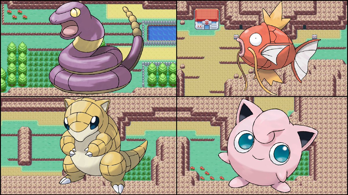 You have defeated Brock, and you start heading to Cerulean City. On your way you encounter a Jigglypuff, Sandshrew and Ekans. Do you catch any? Also while at the Pokemon centre a guy tries to sell you a Magikarp. Do you buy it?