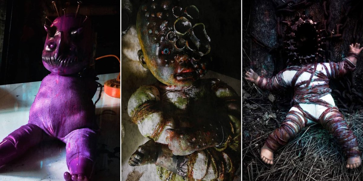 salty_bisquit's tweet photo. I love to make scary things. :) Something new from something old.
#Doll #creepydolls #zombie #hanaelworkshop #handmade #crafts #scary #horror #propmaking #escaperoom #handicraft #painting https://t.co/kR563CePpt