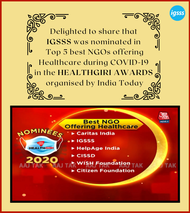 IGSSS's tweet photo. Thank you @IndiaToday for recognising our efforts. We always strive to reach out to more people especially to the marginalised and deprived communities. https://t.co/ki6SgYsZTo