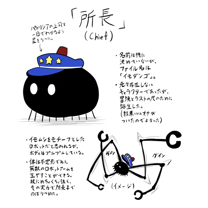 「PATROBO」に登場するサブキャラクターを描いてみようのコーナー(あと立ち絵) 