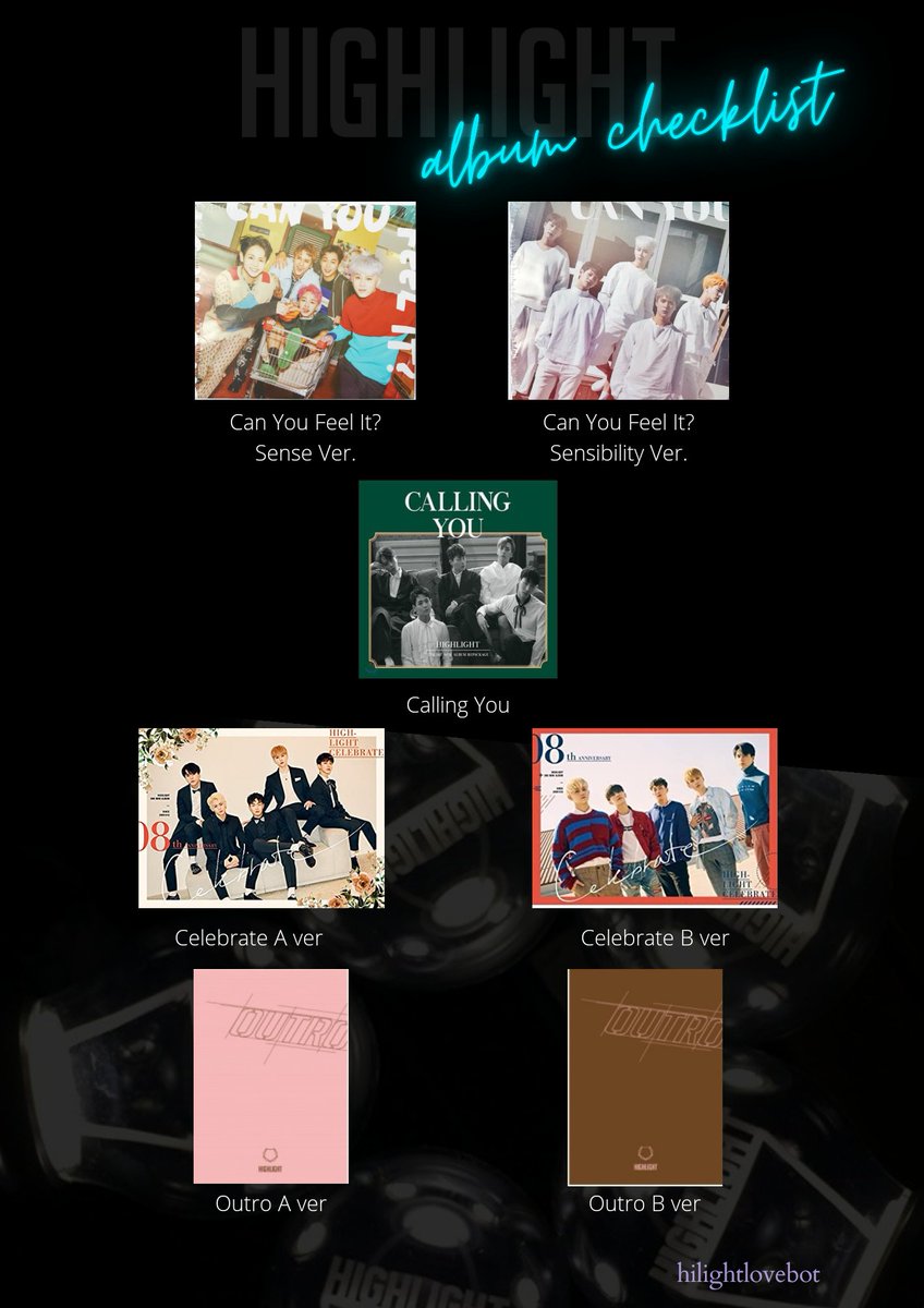 BEAST/HIGHLIGHT ALBUM CHECKLIST! #하이라이트 #Highlight