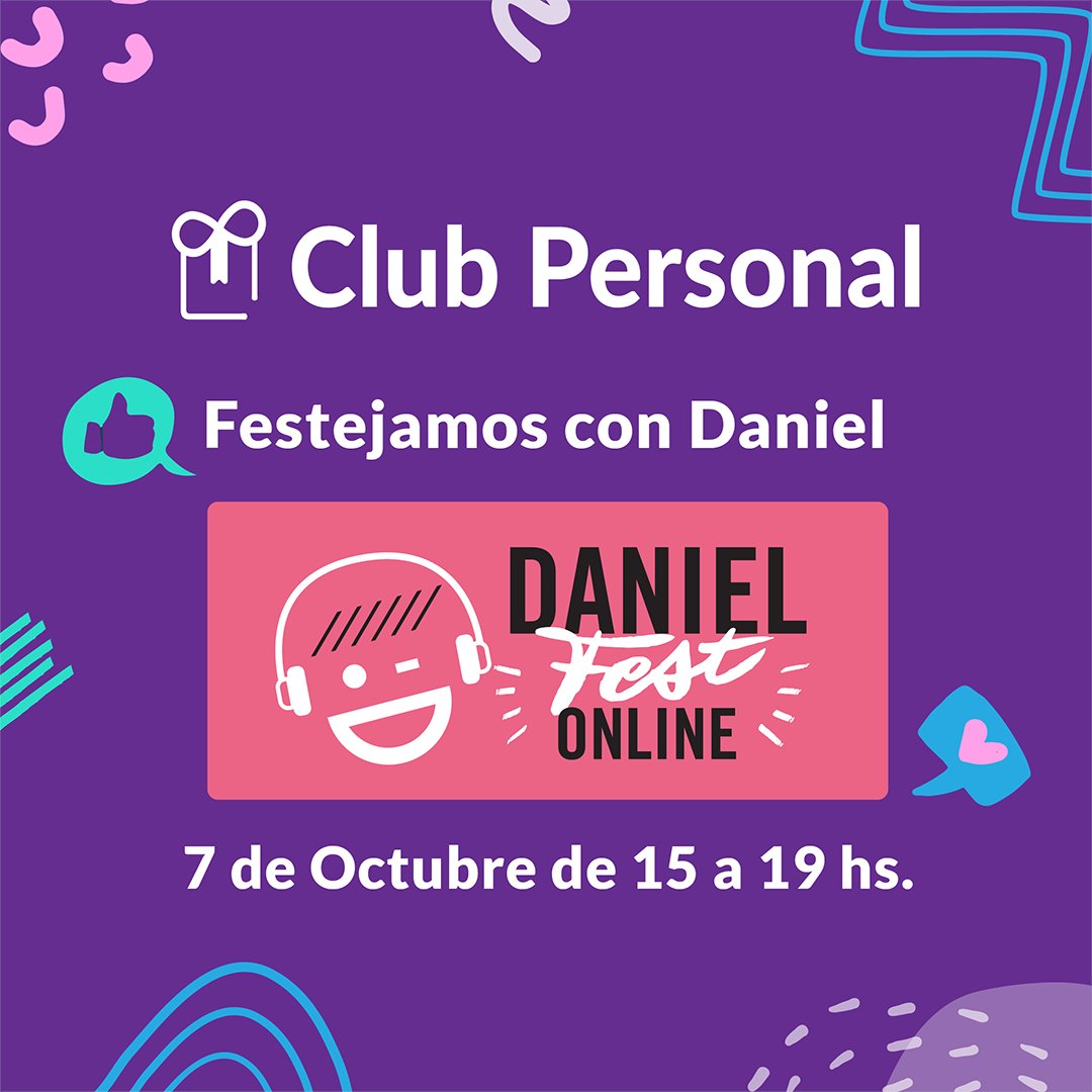 En #ClubPersonal festejamos el #DiaDelHeladoDaniel.
Participá de su 6ta edición del evento online desde @heladosdaniel el 7/10 de a las 15hs. Inscribirte en https://t.co/KfyVRUNxIj
¡Desde la app de #ClubPersonal, podés pedir tus códigos de descuentos! https://t.co/yozECKANty