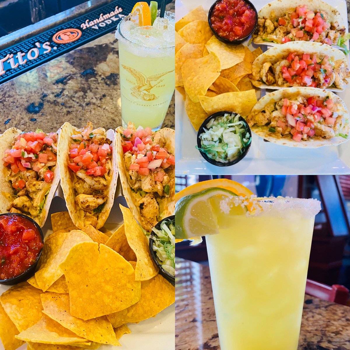 $3 Taco Tuesday and $5 Gold Margaritas!! All day! #TacoTuesday #lulus #lulusoceansidegrill #Margarita