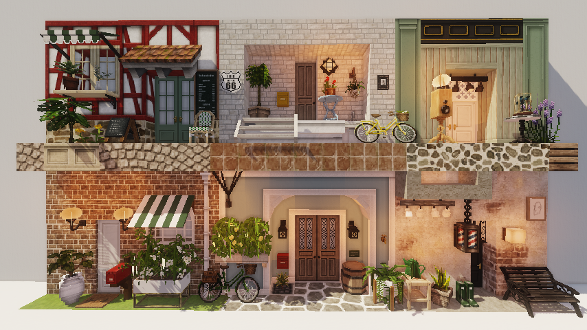 Sol28 6種類の玄関 作ってて楽しい Minecraft Cocricot Minecraft玄関制作部