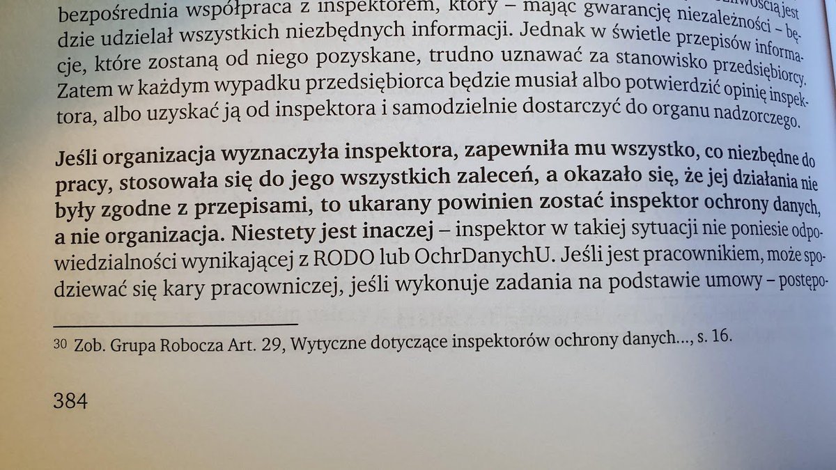 KepaLeszek's tweet photo. @RodoPrawo W książce "Ochrona danych osobowych. Praktyczny poradnik dla przedsiębiorców" której jestem autorem wydanej przez @WydawnictwoBeck pisałem o tym problemie. W mojej ocenie IOD powinien ponosić także odpowiedzialność. https://t.co/RUEFo8q8l8
