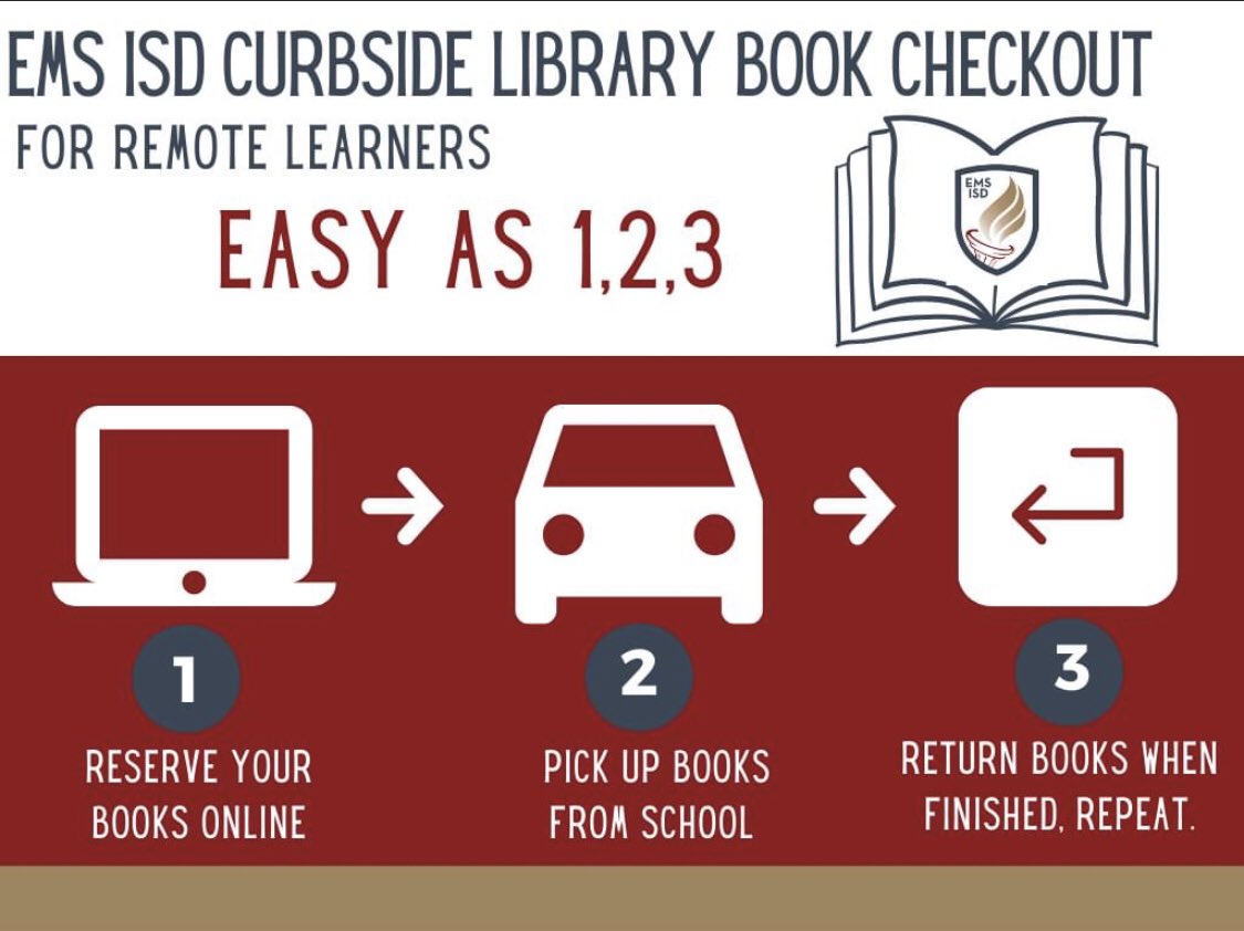 EWMS_Library's tweet image. Remote Badgers-don’t forget to place your books on hold for pickup on Wednesday. Need to drop off books? You can do so at any time in the book return located outside the front doors to EWMS. @EdWillkie @EMS_Libraries
