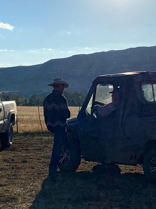 Helped one of my best friends load calves Saturday.He once snowshoed 28 miles over a 9,000 foot pass, starting at 4,000 feet and ending at 5,000 feet, to get help for a hired man. Both his feet froze into his boots, and the vet wound up saving his gangrenous foot.