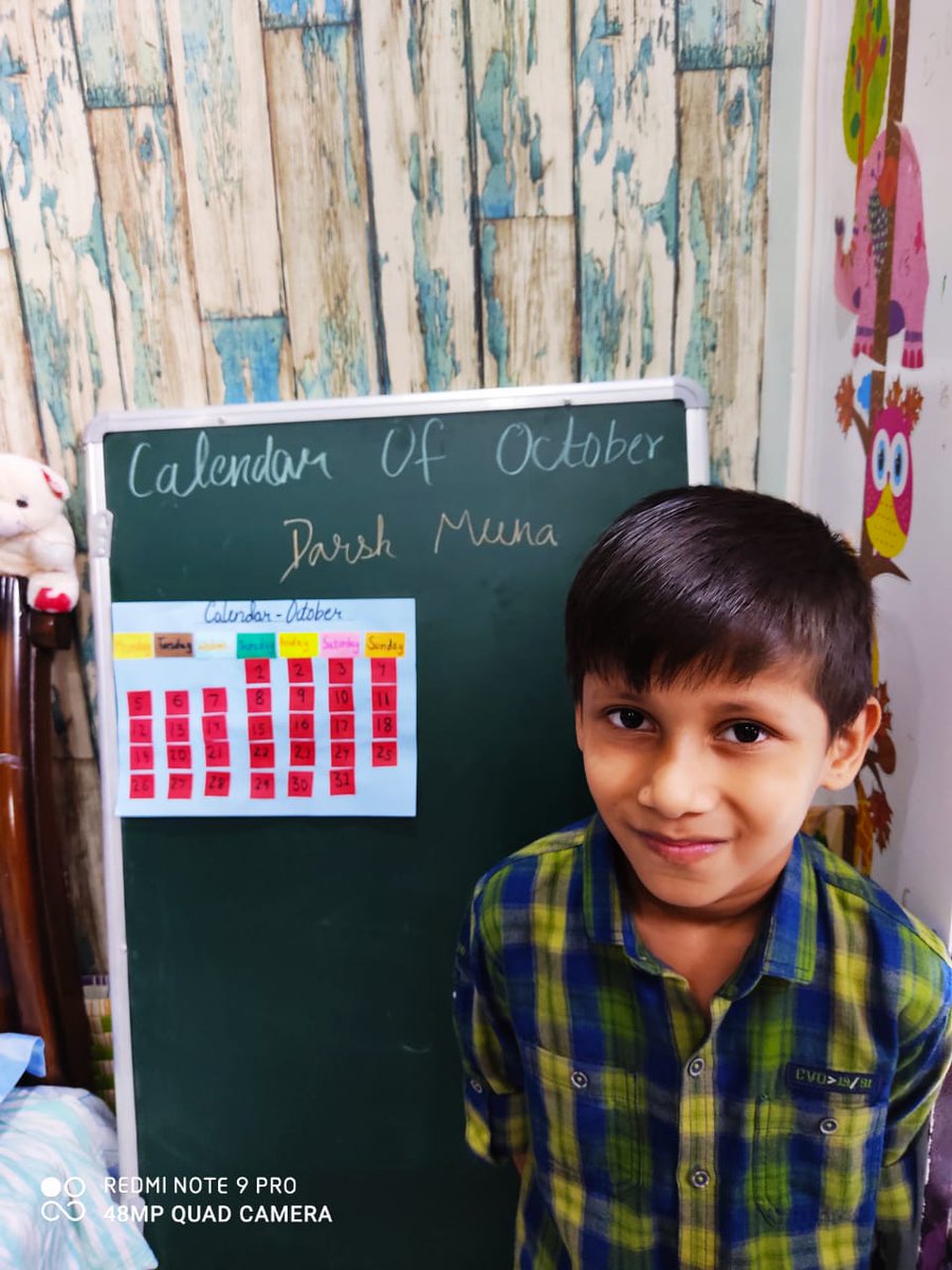 mpsshbagh's tweet image. A #calendarmaking activity was conducted for the students of Class l. They prepared a calendar for October. The activity aimed at experiential learning as the students identified the days, weeks, and months of a year in its making. 

#Experientiallearning