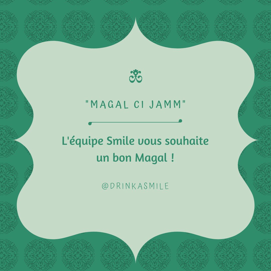 drinkasmile's tweet photo. Bon Magal dans la joie et la quiétude 🥰

L’équipe Smile !
#beissoumbekte https://t.co/XlEKe2pmIQ