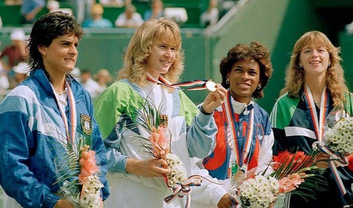 The Thrill Of Victory Tennis Stars Gabriela Sabatini Steffi Graf Zina Garrison And Manuela Maleeva Wear The Medals They Won At Seoul In 19 Tennis Gabriellasabatini Steffigraf Zinagarrison Manuelamaleeva T Co Xb1i85hdwe The Thrill Of Victory Tennis Stars Gabriela Sabatini Steffi Graf Zina Garrison And Manuela Maleeva Wear The Medals They Won At Seoul In 19 Tennis Gabriellasabatini Steffigraf Zinagarrison Manuelamaleeva T Co Xb1i85hdwe