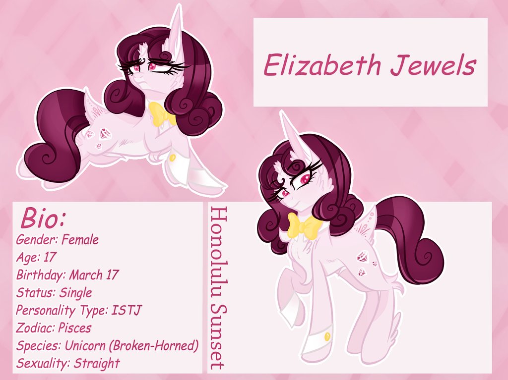 Zlatadelion's tweet photo. MLP OC: Elizabeth Jewels
#ZHonoluluSunset #PonyOC #MLPRefSheet #OCPonyCharacter https://t.co/2cVDnAizMy