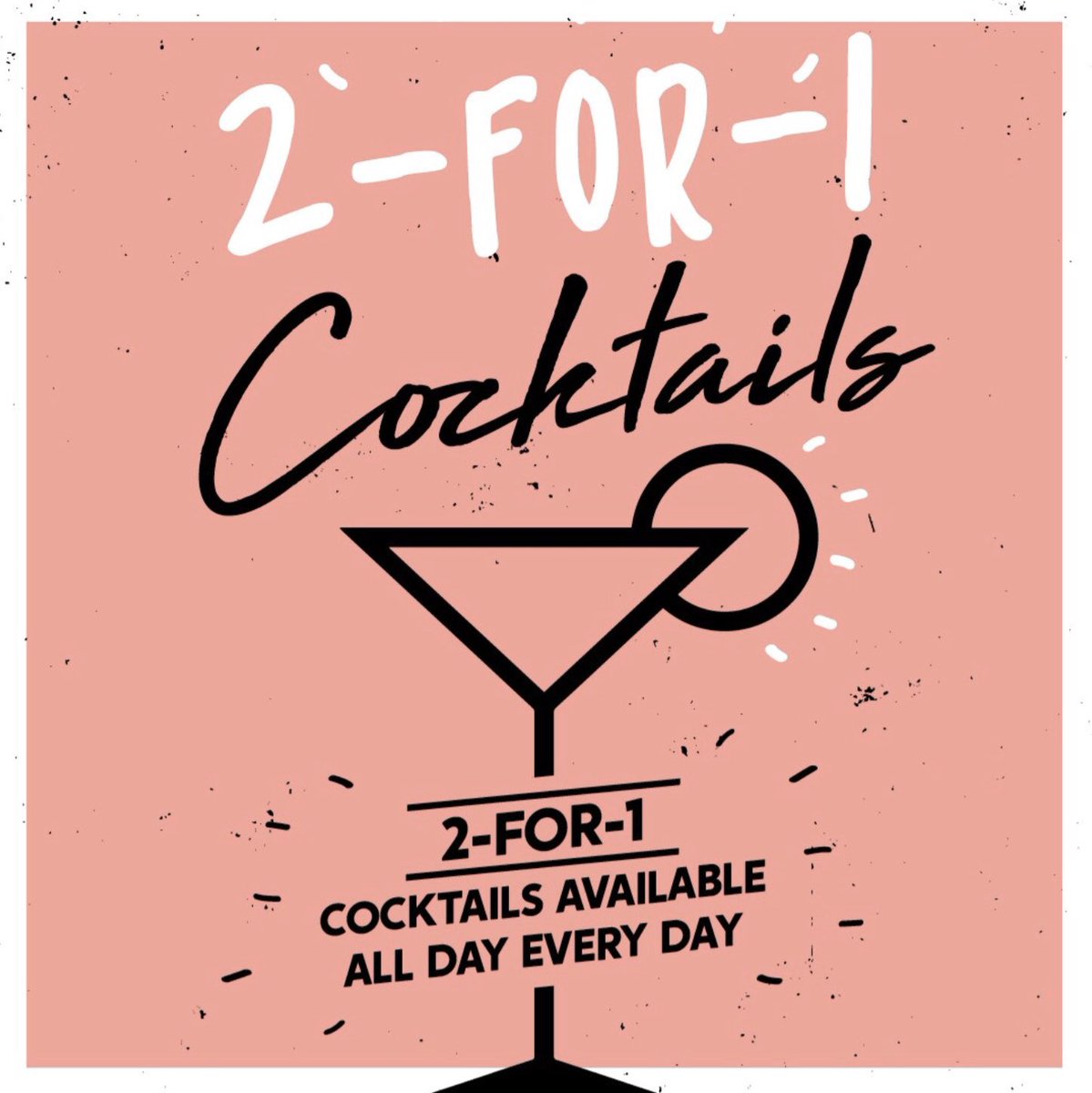 ITS BACK!!

All day everyday 2-4-1 cocktails 🍹

#cocktails #drinks #afterworkdrinks