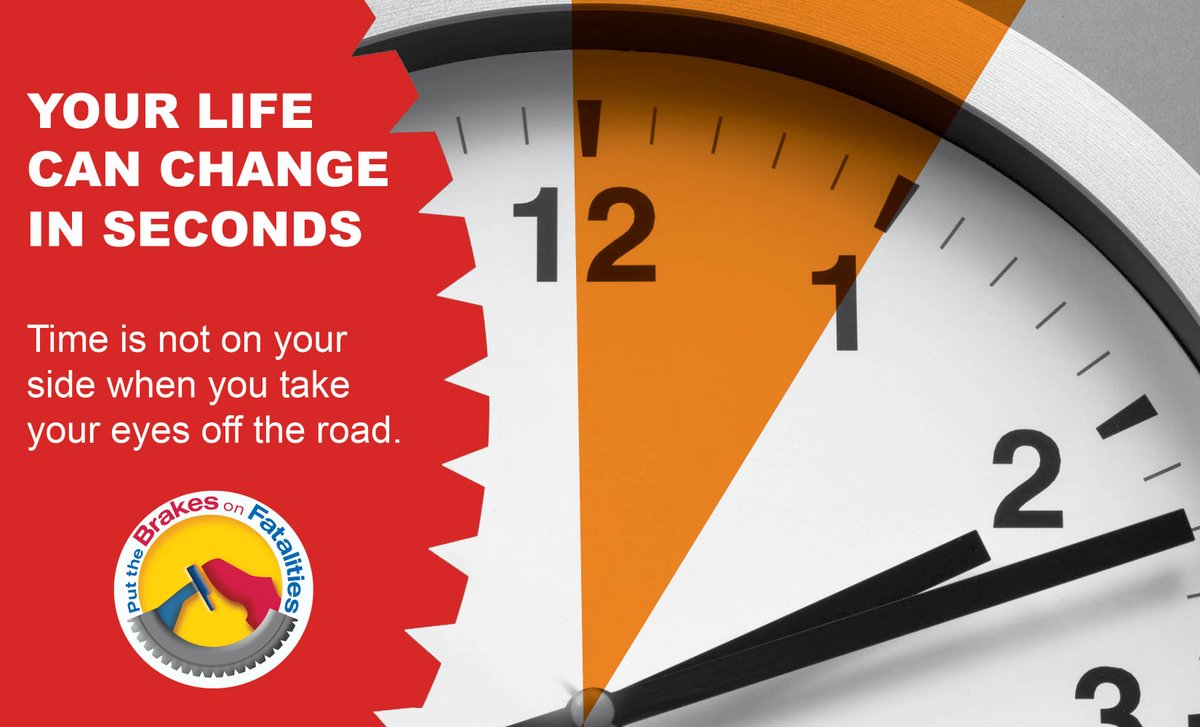 KDOTHQ's tweet photo. When you take your eyes off the road, even for a second, it takes your brain an additional five seconds to refocus. At highway speeds, that five seconds is enough to travel an entire football field. Make the right play: Ditch the Distractions #PBFDKS #SafetyisaChoice https://t.co/RiQnLz05Sn