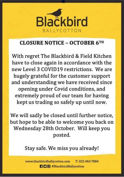 A message we are sorry to have to deliver.