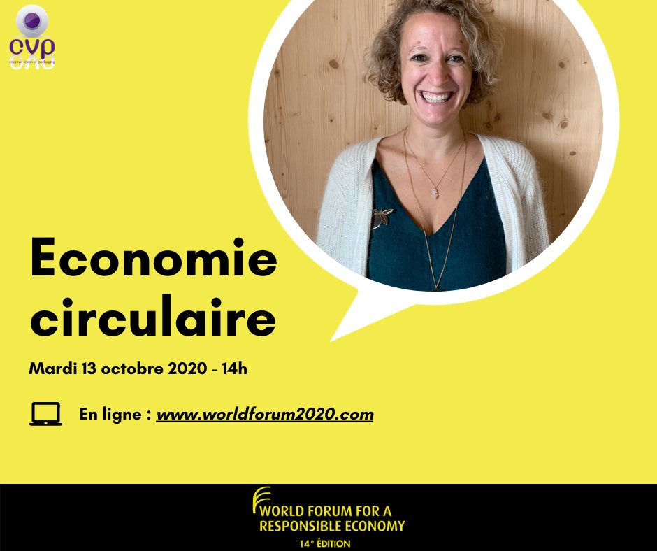 /World forum/
Anaïs interviendra sur le thème "Créer de la valeur économique sans épuiser l’environnement – les vertus de l’économie circulaire".
Rendez-vous Mardi 13 octobre à 14h.
Cette année c’est un format 100% digital à retrouver sur le site : worldforum2020.com
#WFRE20
