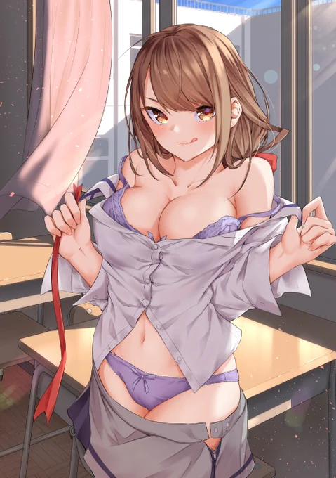 普段ゆるふわ系のクラスの女の子は放課後二人きりになった教室で牙を剥く 