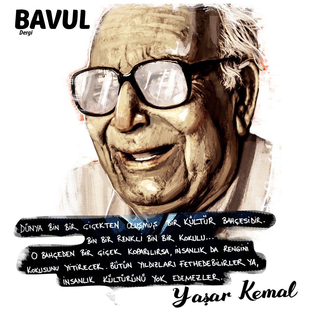 bavuldergi's tweet photo. İyi ki doğdun usta. #YaşarKemal Saygıyla, hasretle. 
"Bütün yıldızları fethedebilirler ya, insanlık kültürünü yok edemezler"
#YaşarKemal https://t.co/9uOfL5XVeE